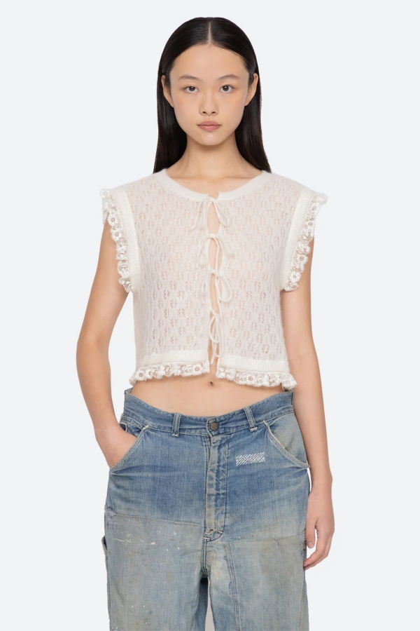 Sea NY Teagan Knit Combo Vest Top