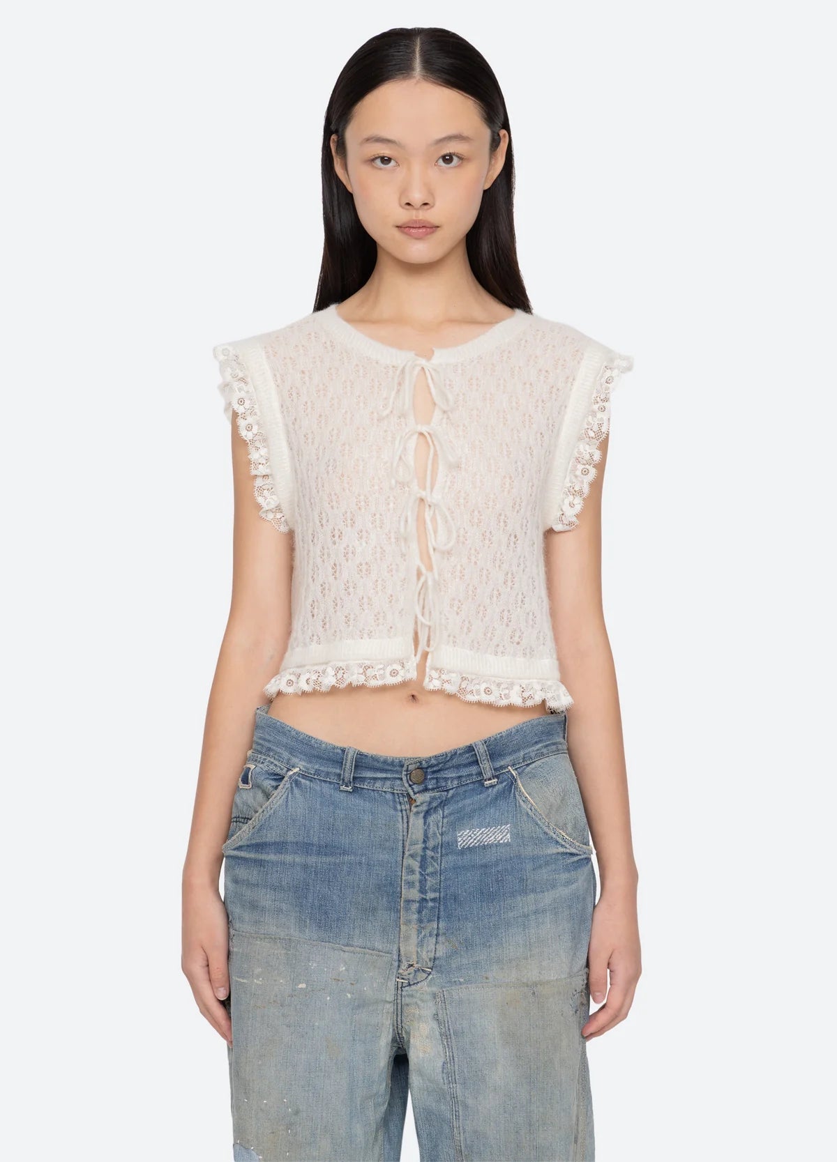 Sea NY Teagan Knit Combo Vest Top