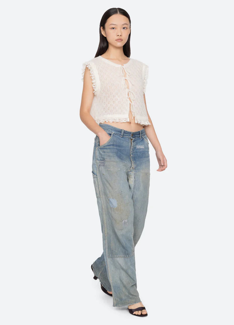 Sea NY Teagan Knit Combo Vest Top