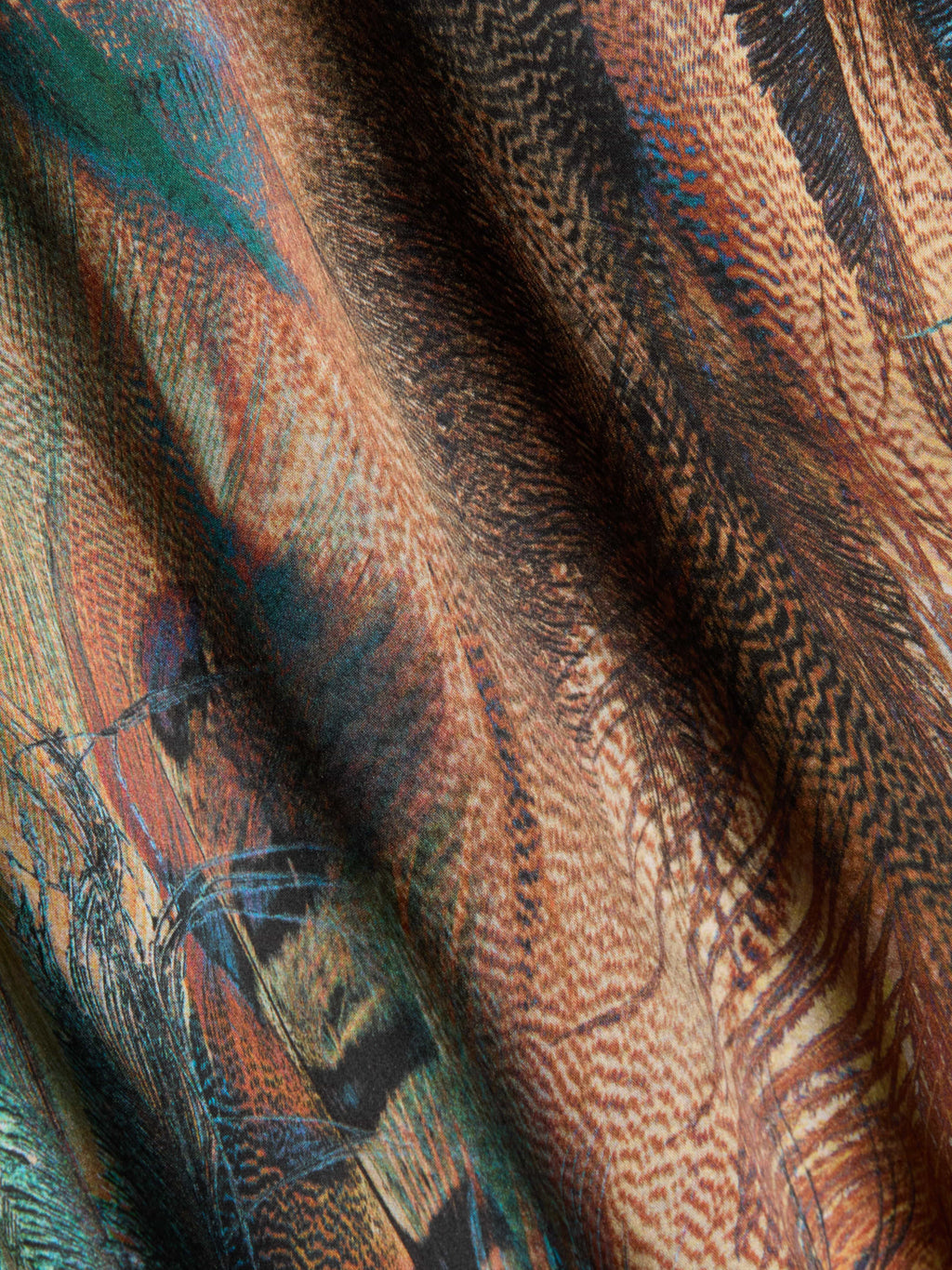 L'agence Seridie Slip Dress - Teal Multi Mix Feather