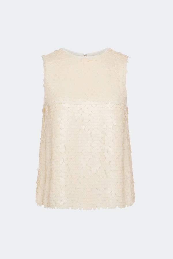 Simon Miller Shirley Sequin Top - Bone