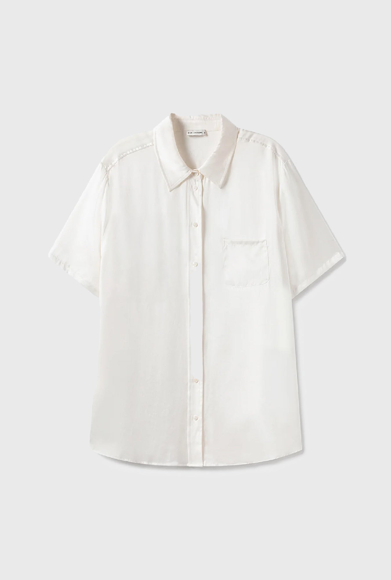 Silk Laundry Short Sleeve Boyfriend Shirt 2.0 - White