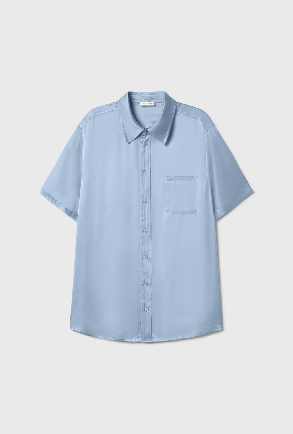 Silk Laundry Short Sleeve Boyfriend Shirt - Cornflower Floral