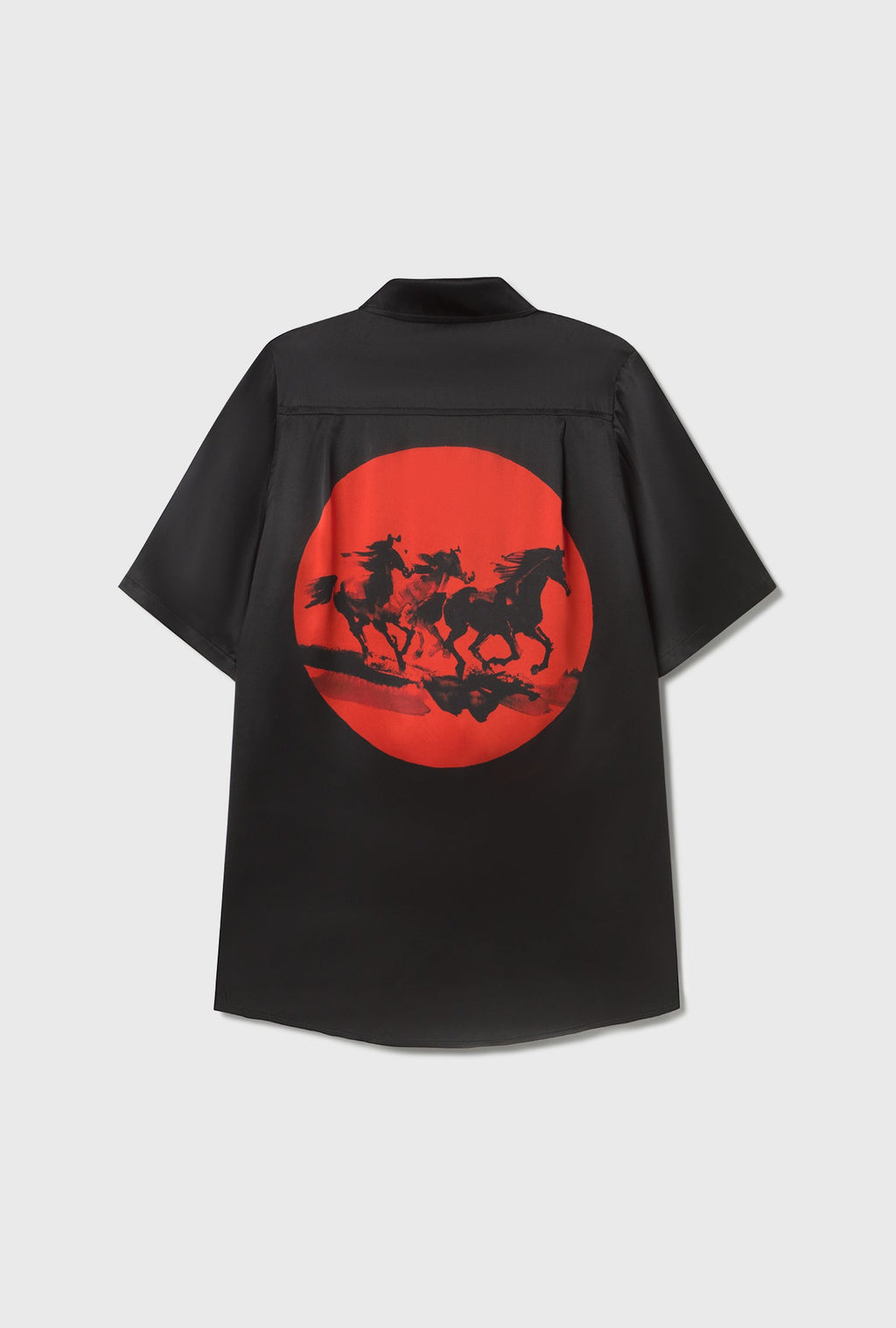 Silk Laundry Short Sleeve Boyfriend Shirt - Year Of The Horse
