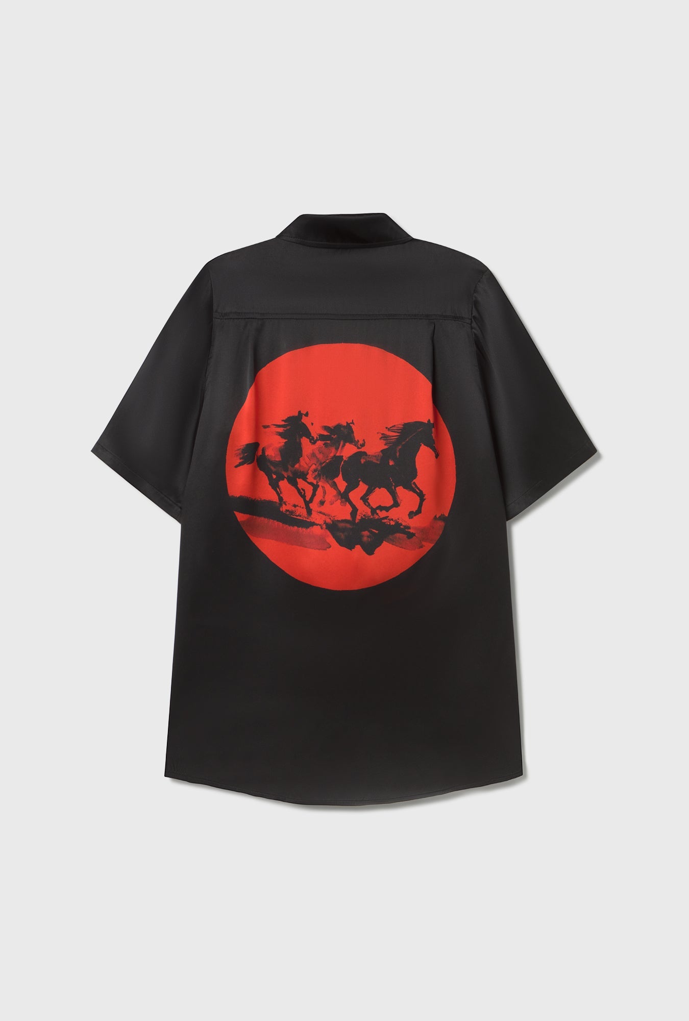 Silk Laundry Short Sleeve Boyfriend Shirt - Year Of The Horse