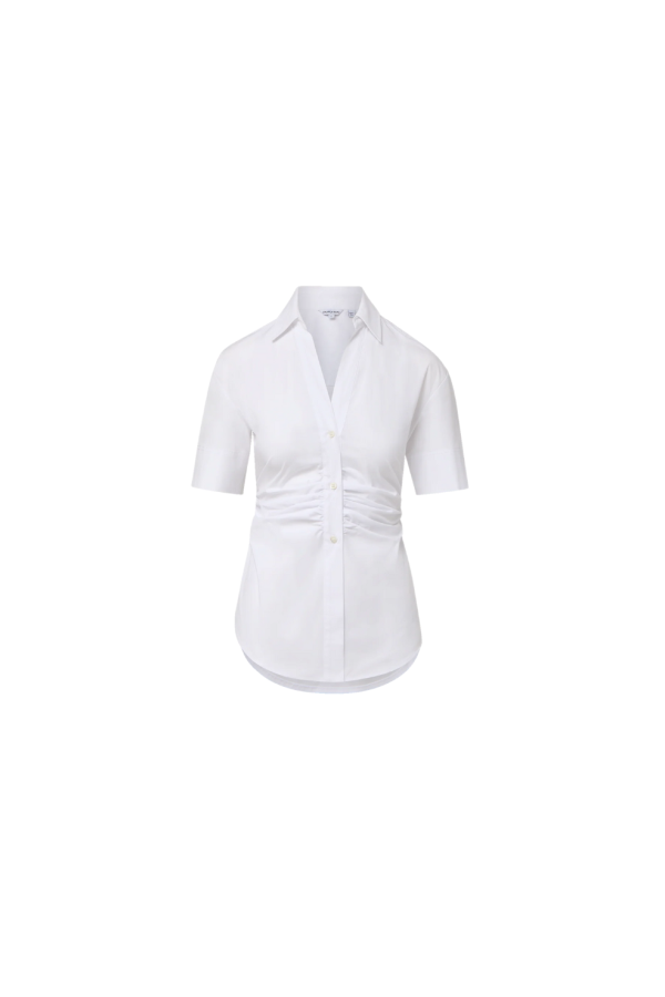 Veronica Beard Devra Short Sleeve Top - White