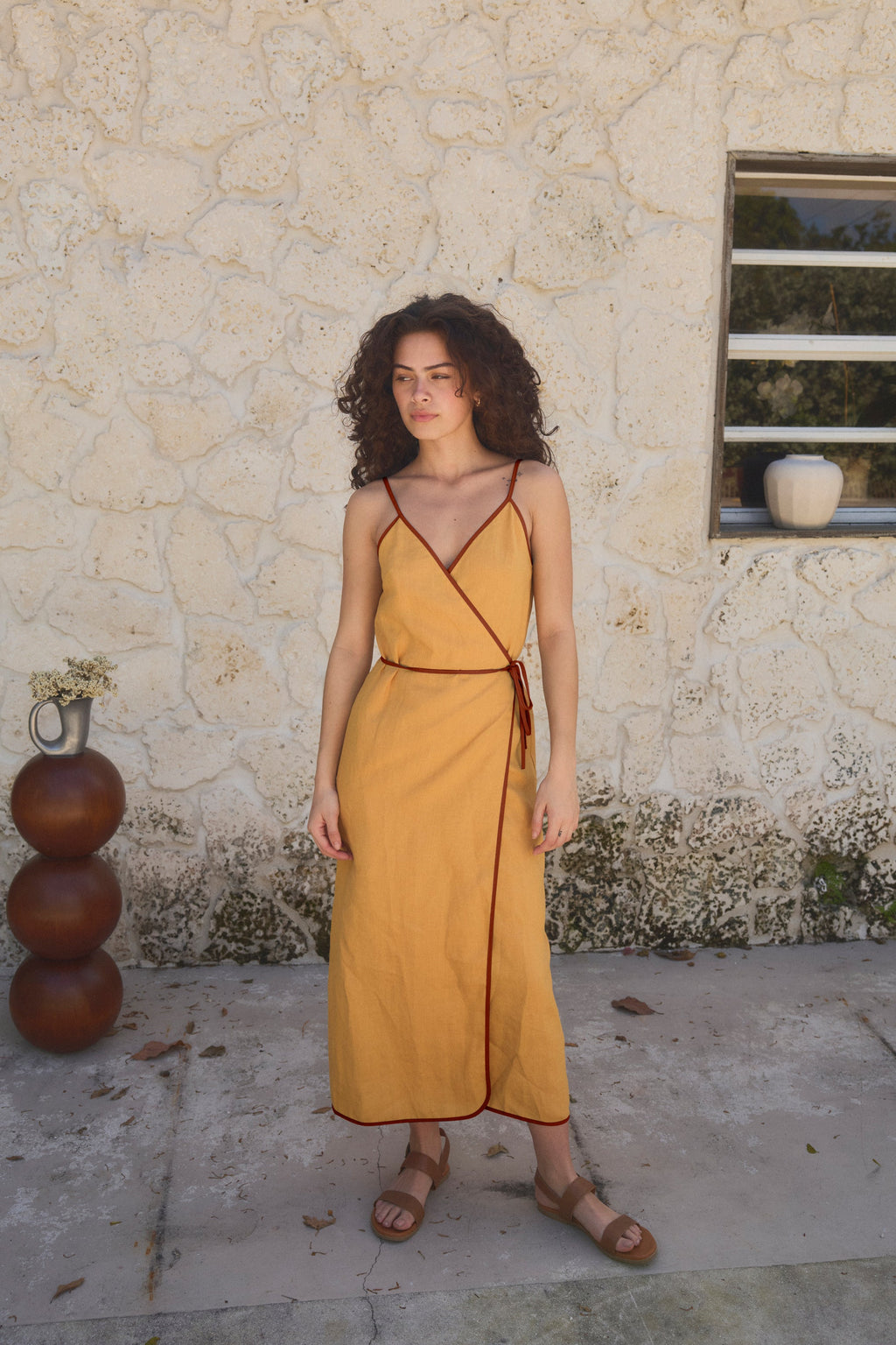 ESYA Siena Linen Wrap Dress