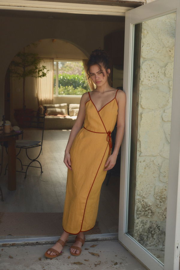 ESYA Siena Linen Wrap Dress