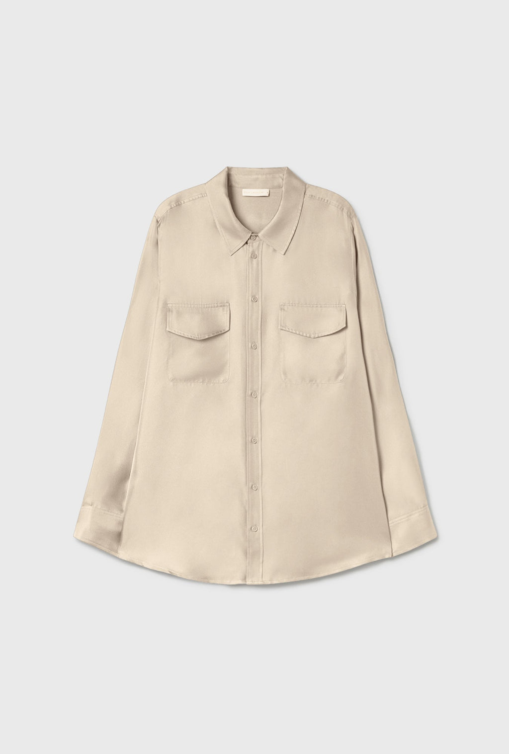 SILK LAUNDRY US TWILL BOYFRIEND SHIRT - HAZELNUT