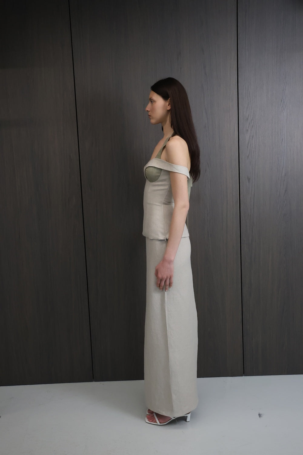 MAET Sinatra Linen Maxi Skirt - Beige