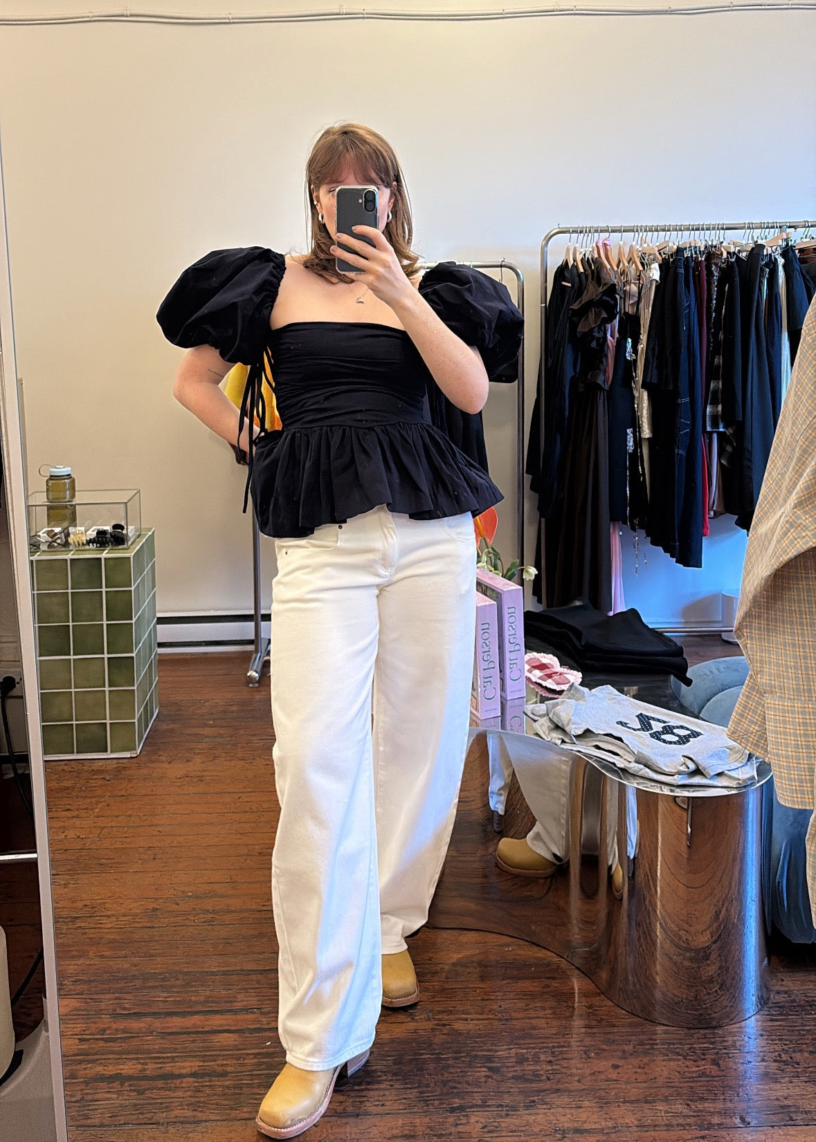 SIXXTA Jacinta Top with Removable Sleeves Top - Navy