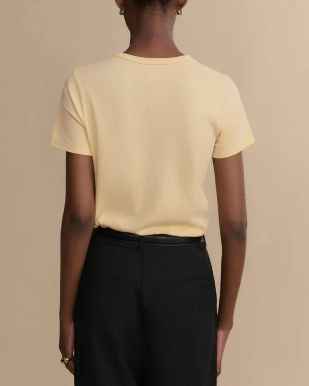 Jenni Kayne Slim Tee - Pale Yellow