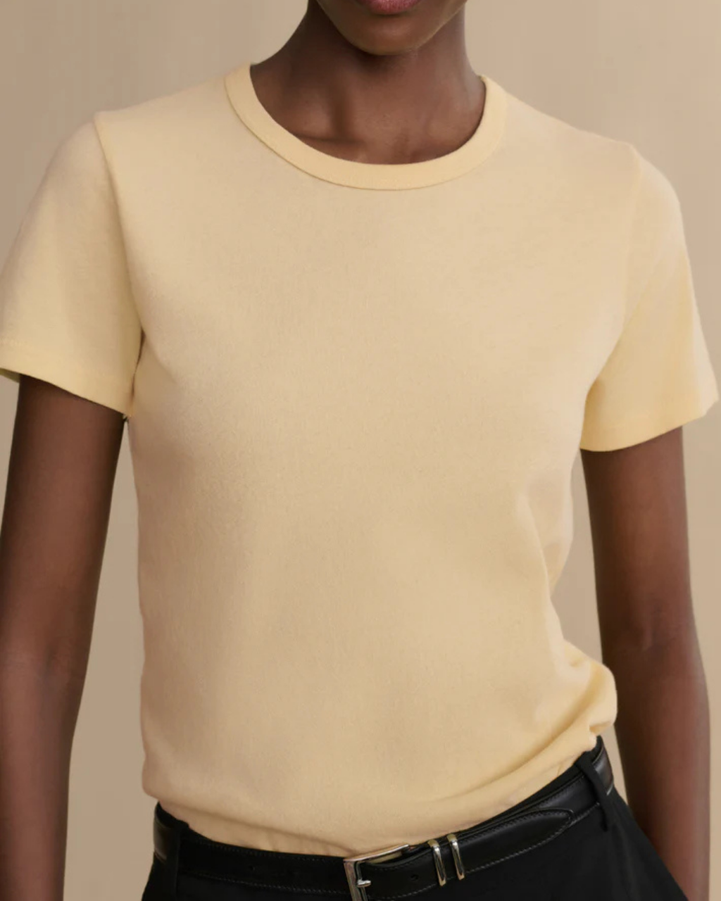 Jenni Kayne Slim Tee - Pale Yellow