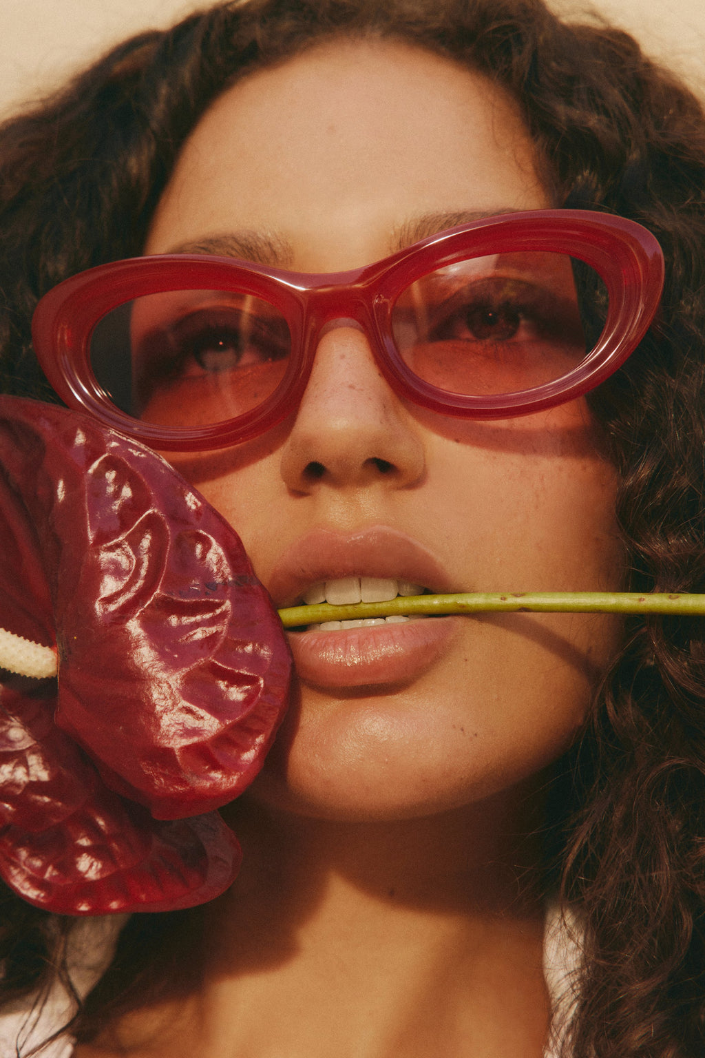 Simon Miller SM X Delarge Mirage Sunglasses - Milky Red