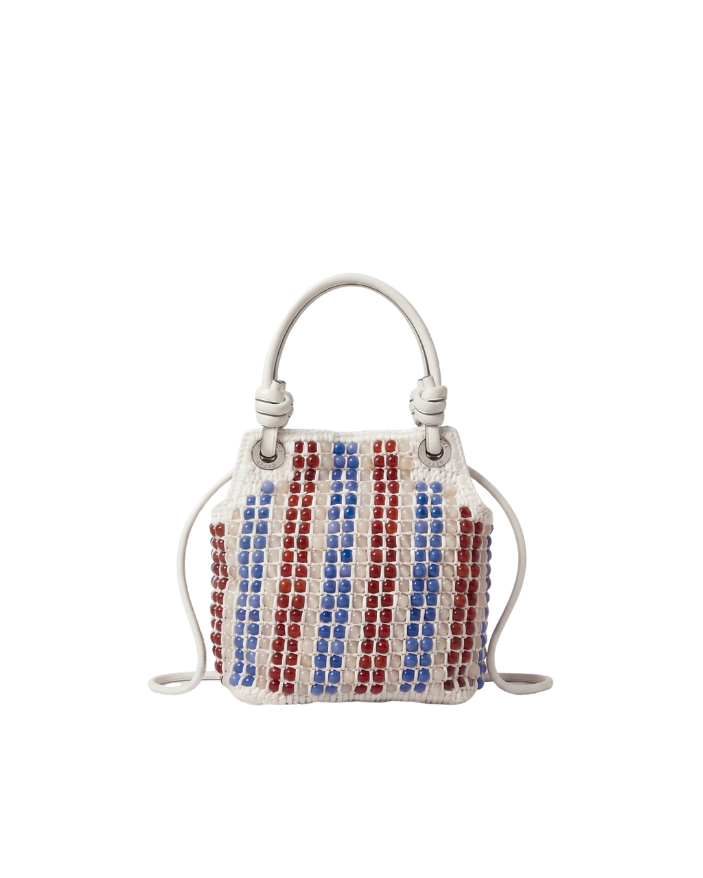 Veronica Beard Small Beaded Slouch Bag - Off White Multi