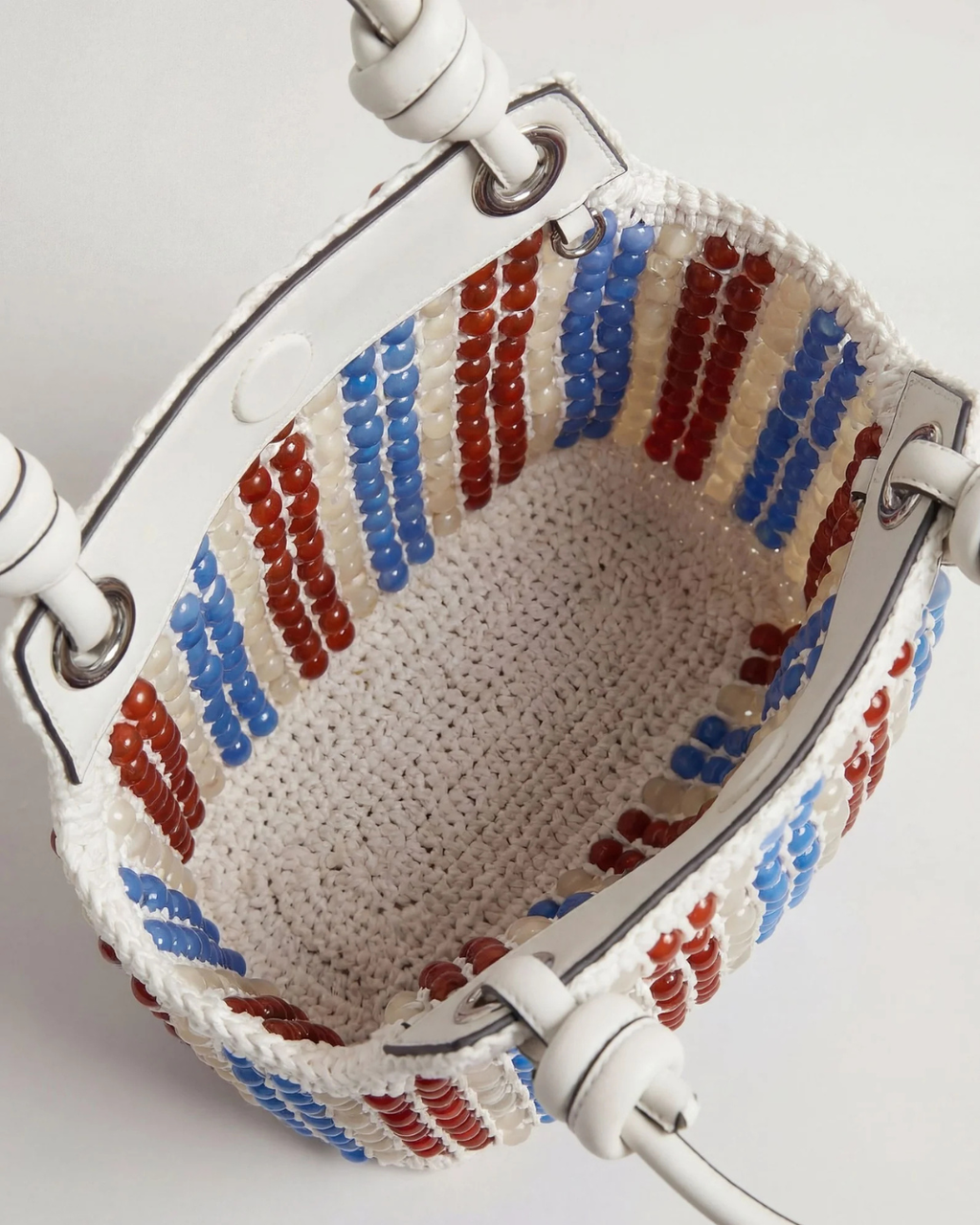 Veronica Beard Small Beaded Slouch Bag - Off White Multi
