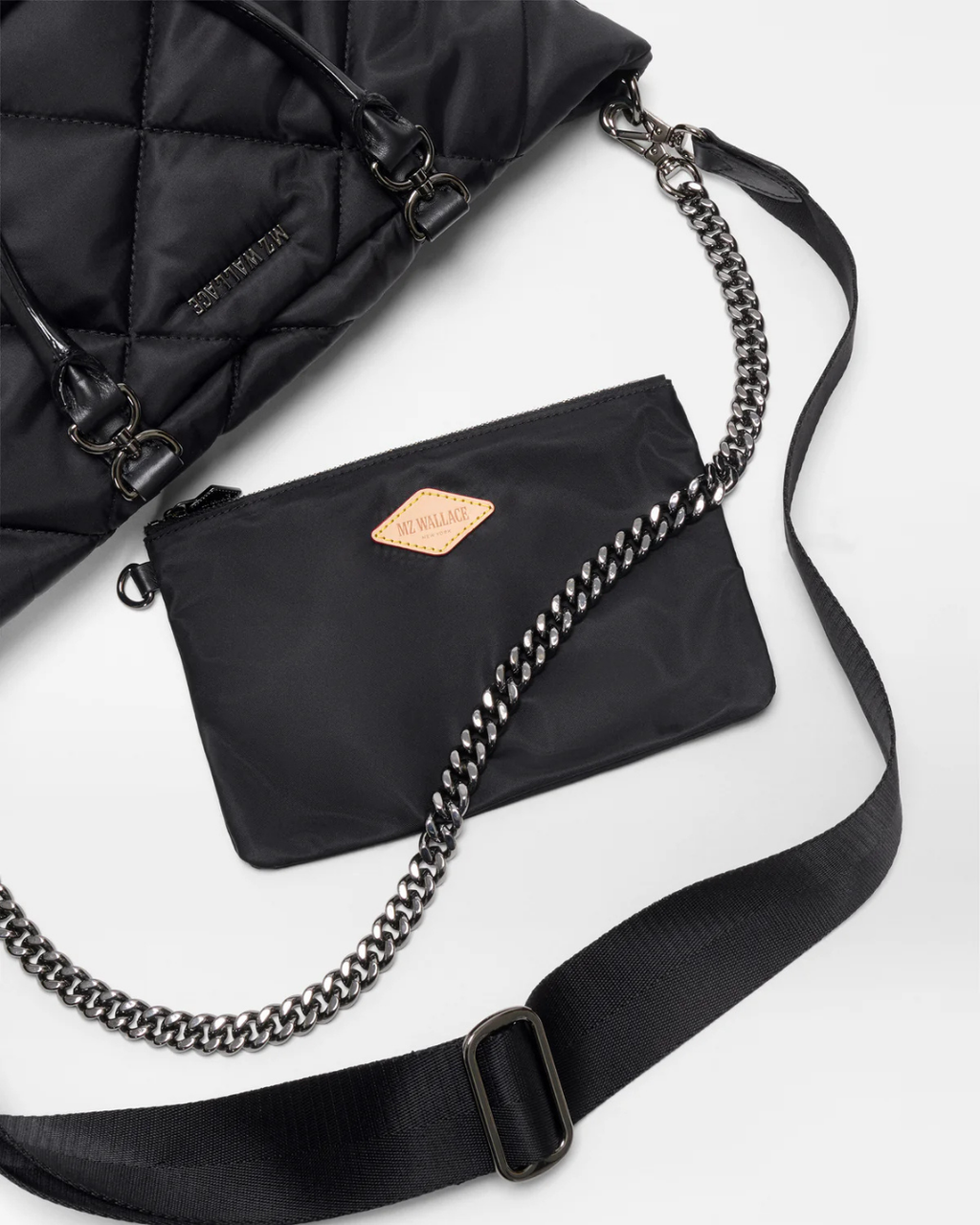 MZ Wallace Small Madison E-W Tote - Black