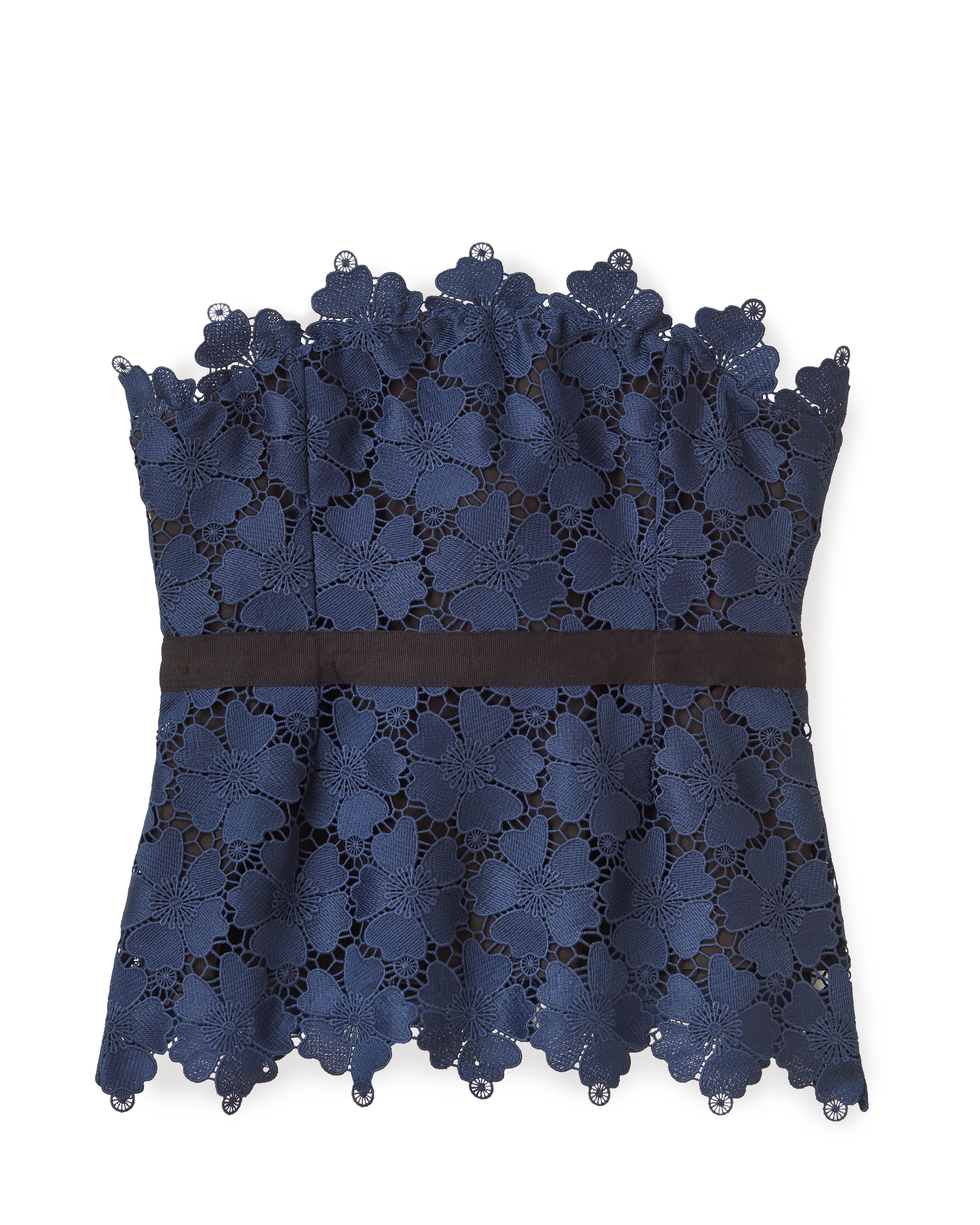 Cartolina Romita Peplum Top - Midnight Blue