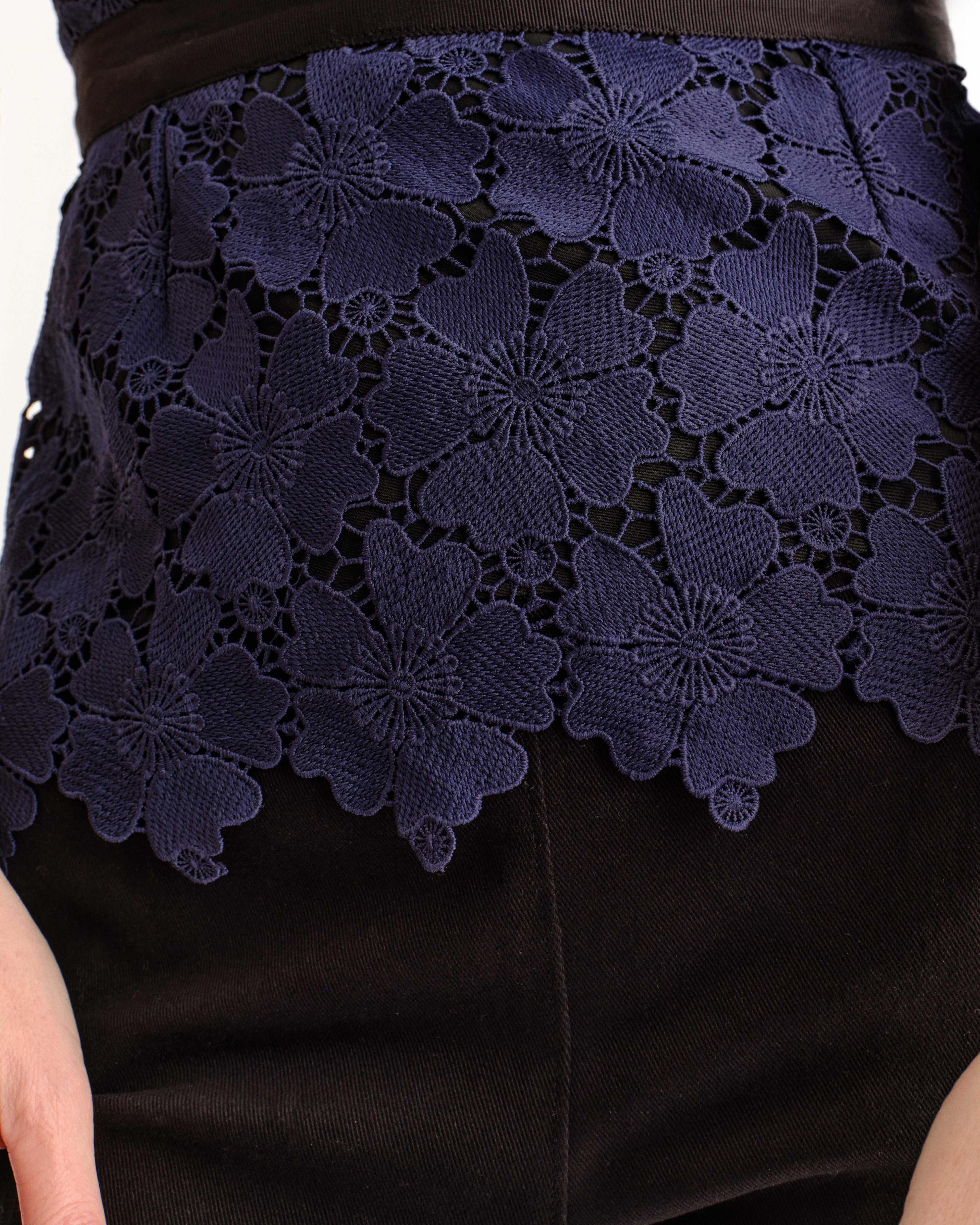 Cartolina Romita Peplum Top - Midnight Blue