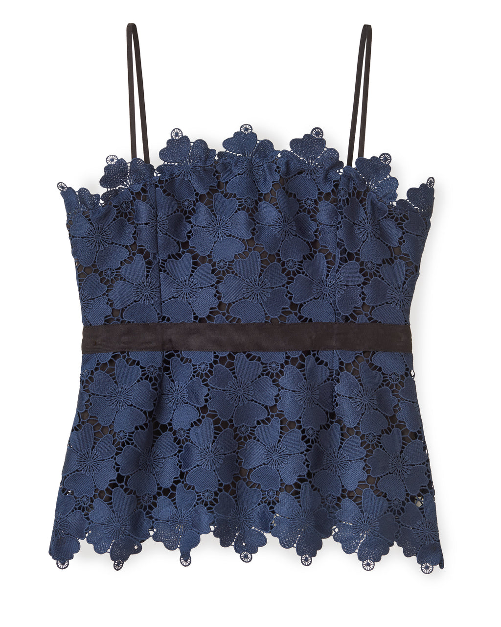 Cartolina Romita Peplum Top - Midnight Blue