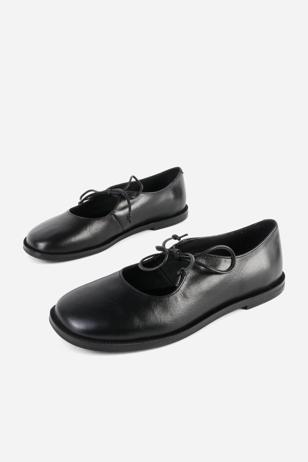 "INTENTIONALLY __________." Spaces Lace-Up Mary Jane Flat - Black