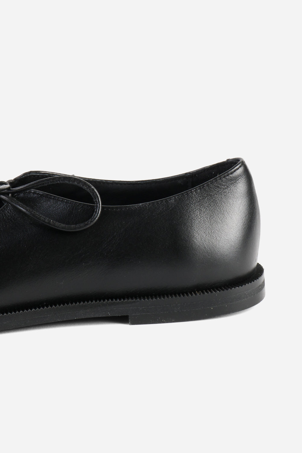 "INTENTIONALLY __________." Spaces Lace-Up Mary Jane Flat - Black