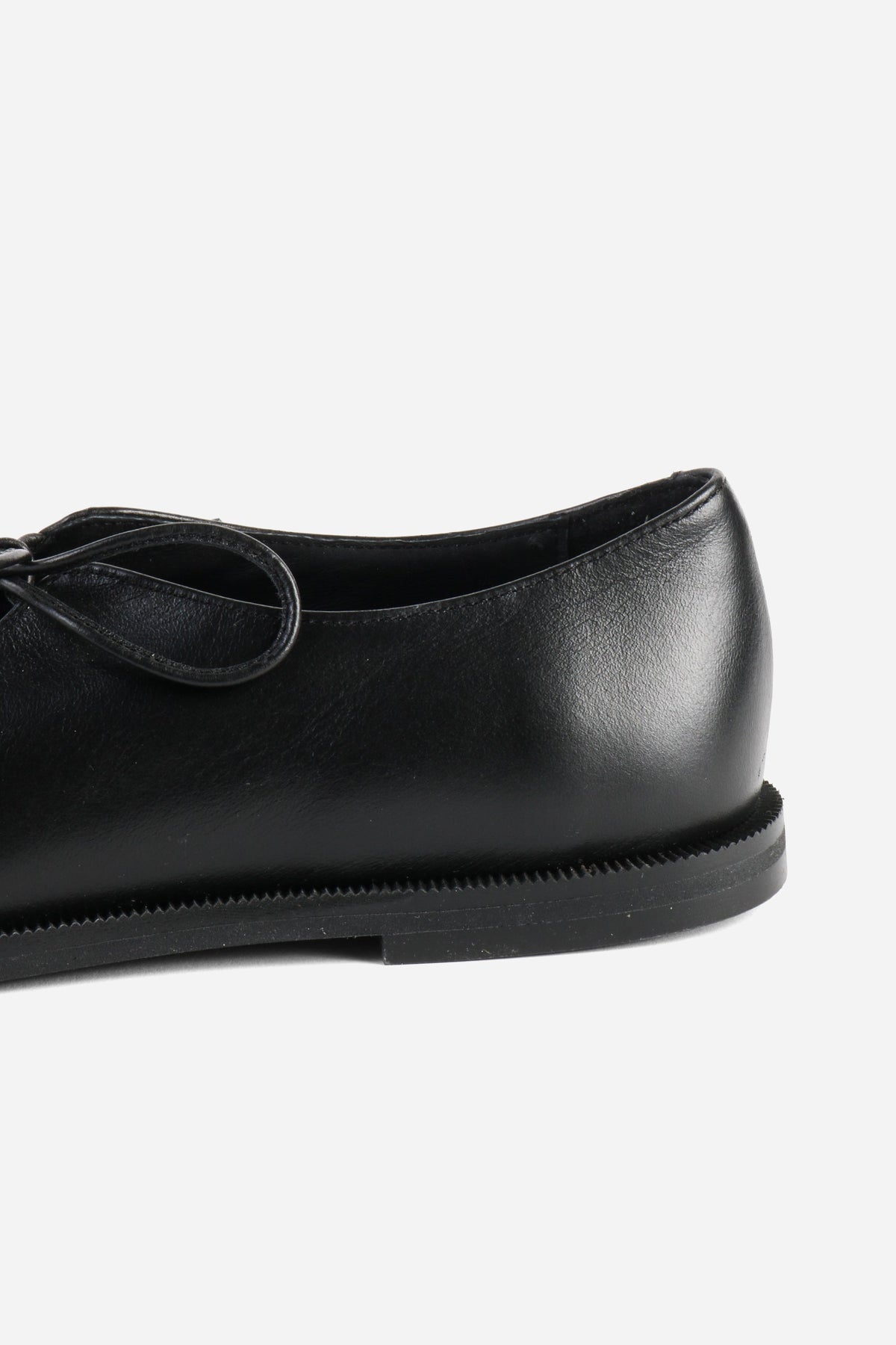 "INTENTIONALLY __________." Spaces Lace-Up Mary Jane Flat - Black