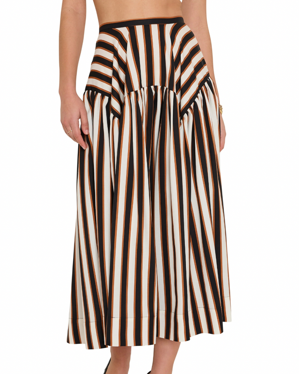 Amanda Uprichard Spencer Midi Skirt - Ivory/Combo