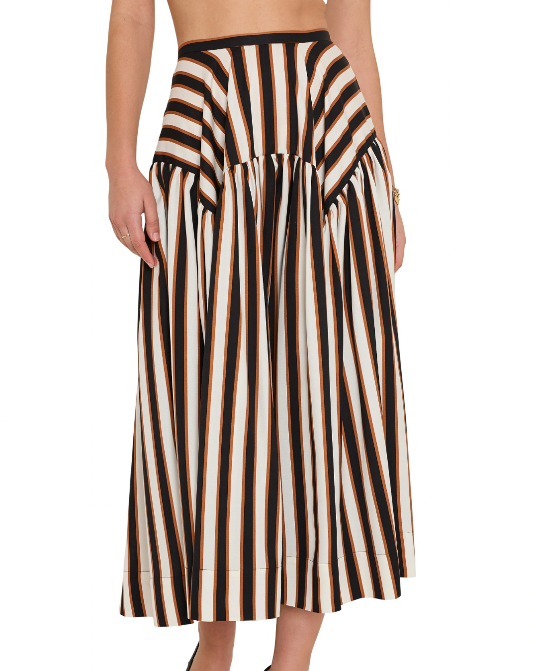 Amanda Uprichard Spencer Midi Skirt - Ivory/Combo