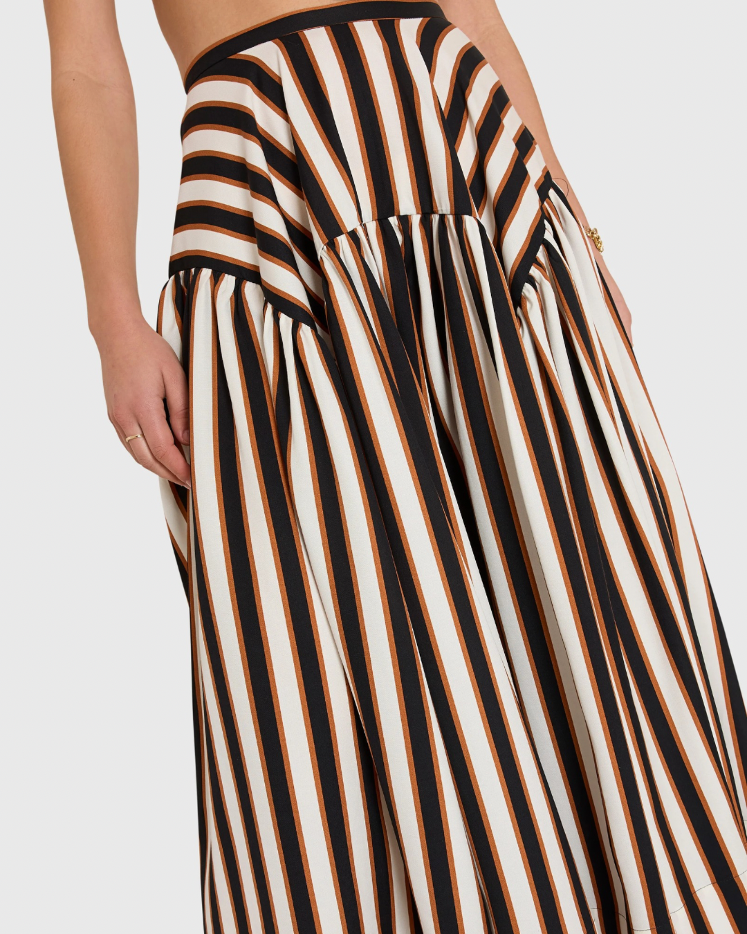 Amanda Uprichard Spencer Midi Skirt - Ivory/Combo