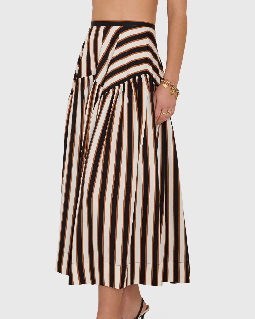 Amanda Uprichard Spencer Midi Skirt - Ivory/Combo