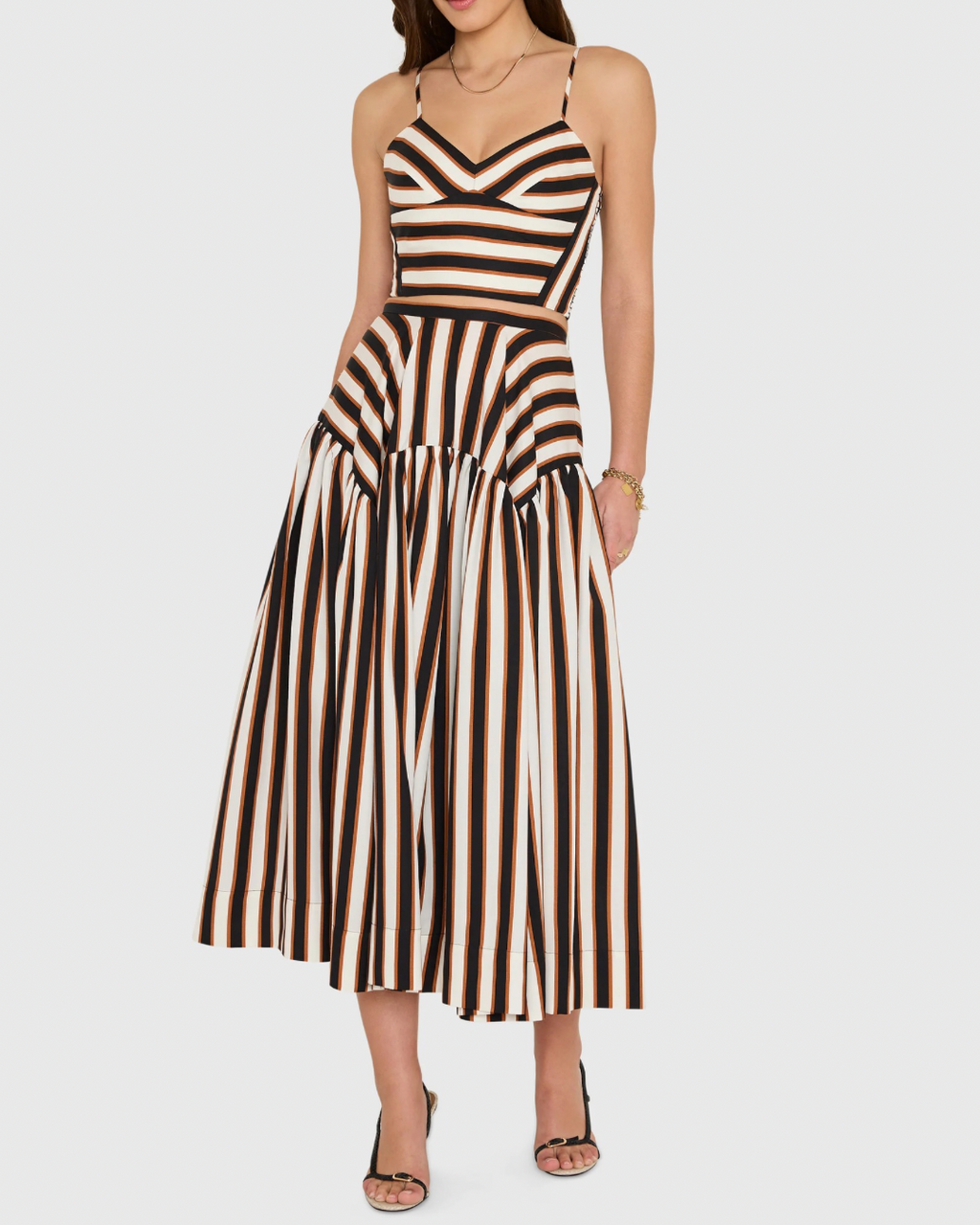 Amanda Uprichard Spencer Midi Skirt - Ivory/Combo