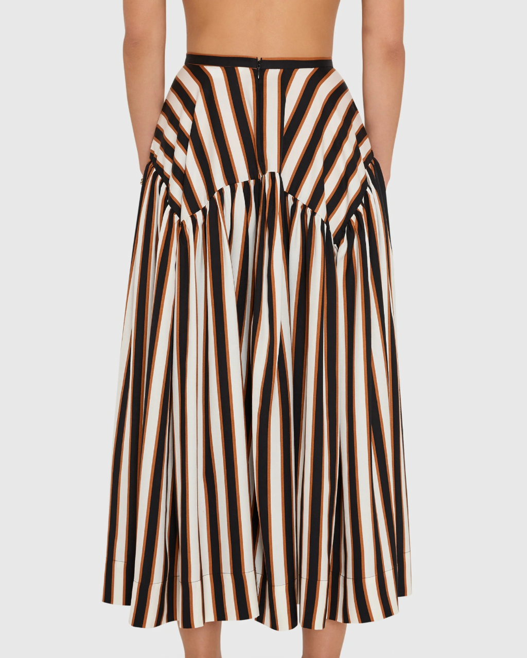 Amanda Uprichard Spencer Midi Skirt - Ivory/Combo