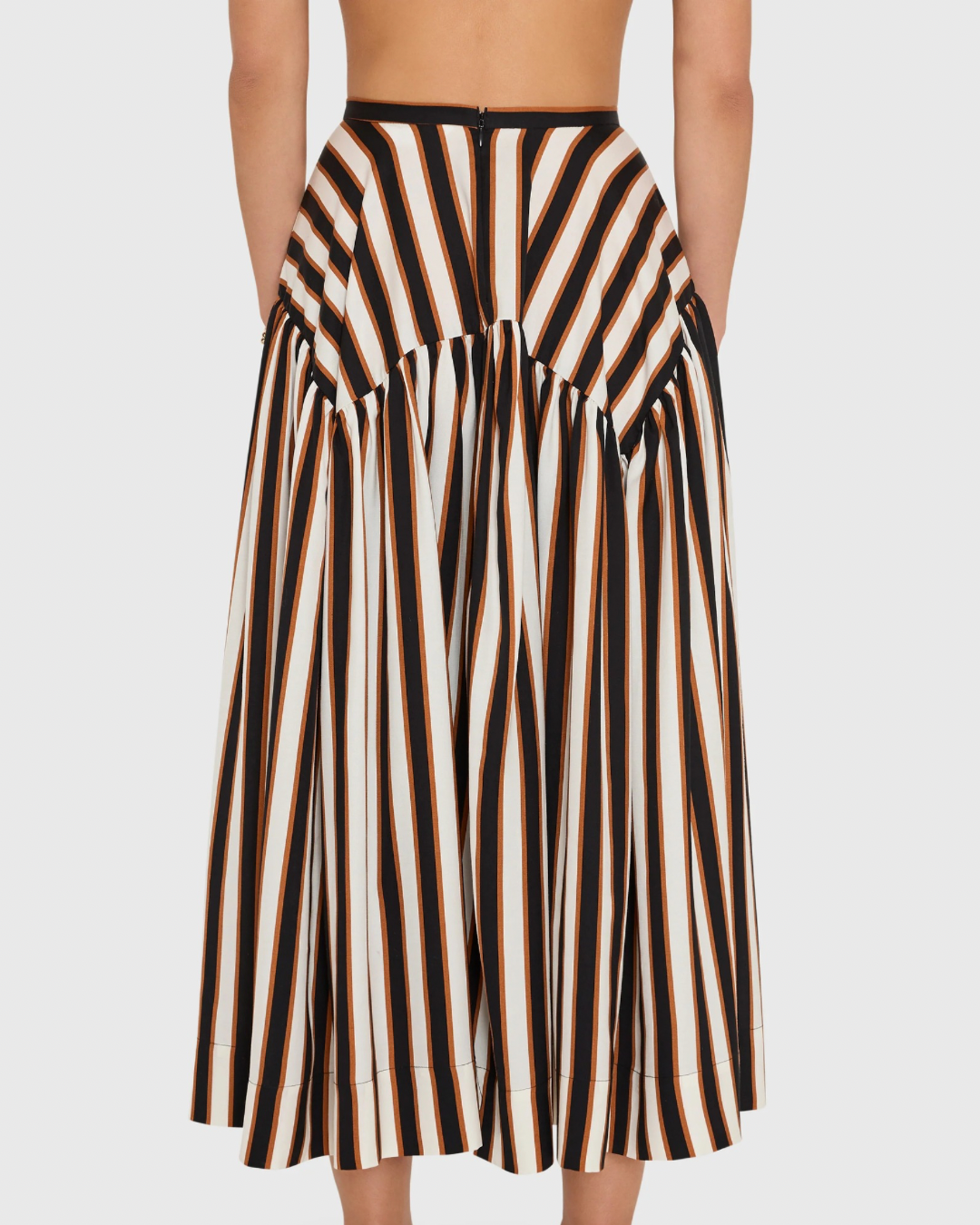 Amanda Uprichard Spencer Midi Skirt - Ivory/Combo