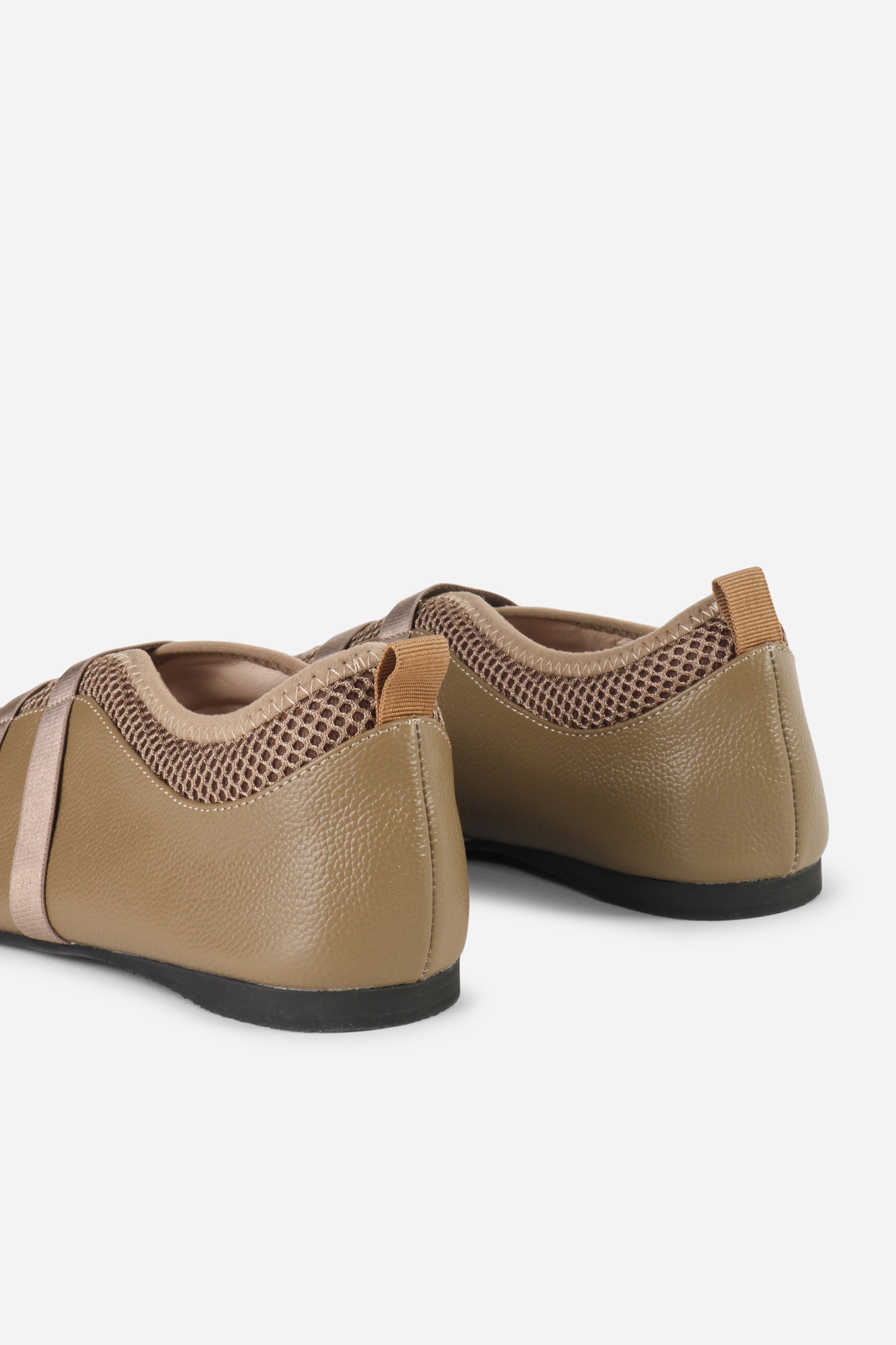 INTENTIONALLY __________. Sporty Mesh Slip On Ballet Sneaker - Khaki