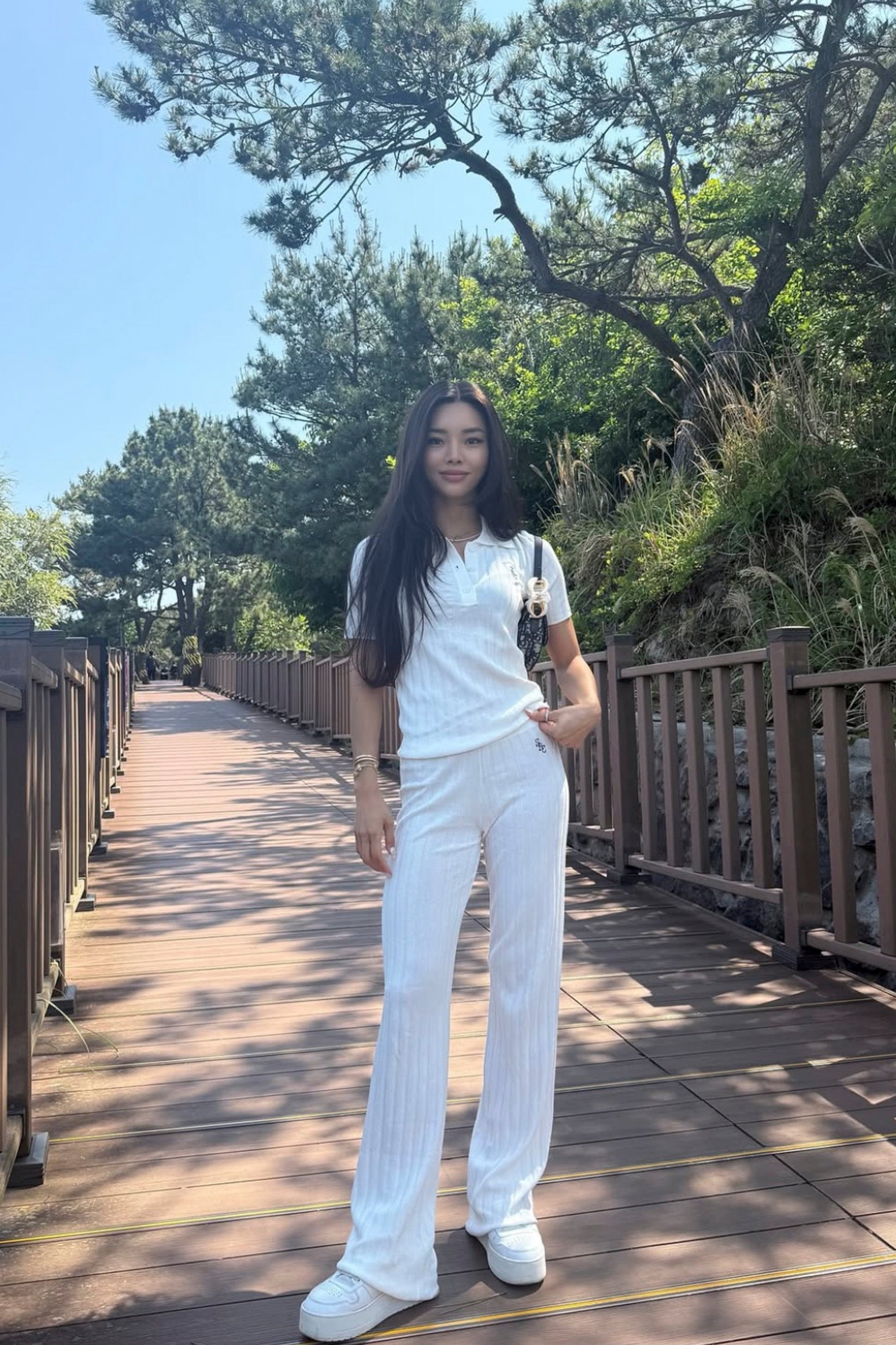 SPORTY & RICH SRC Ribbed Trousers - Ecru