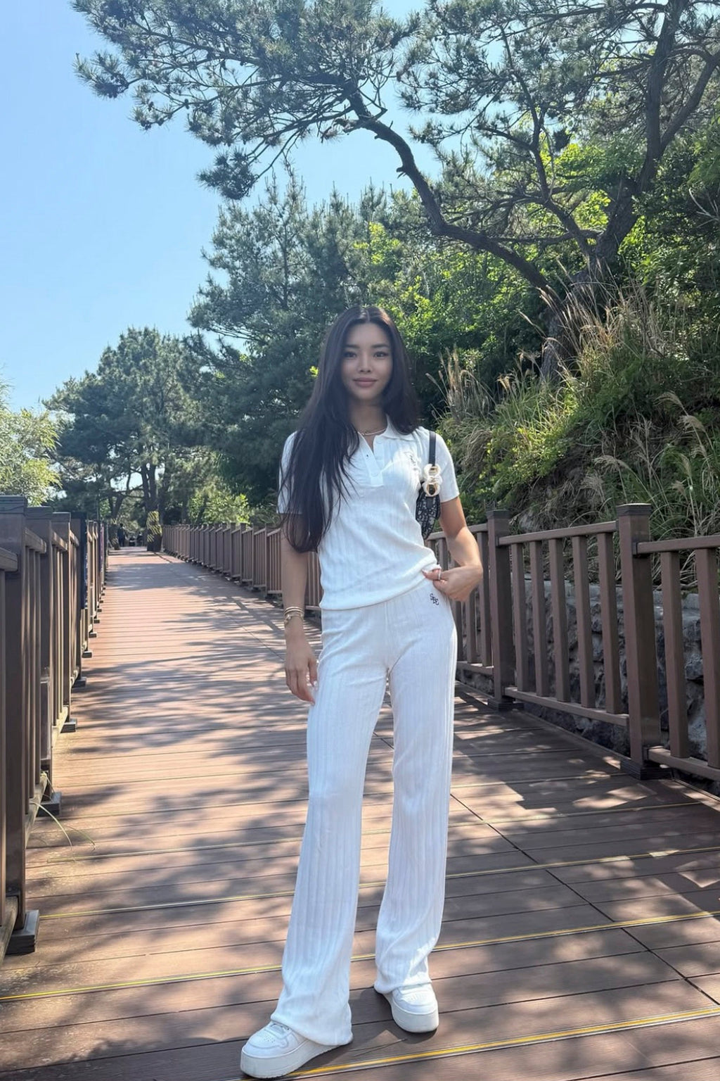 SPORTY & RICH SRC Ribbed Trousers - Ecru