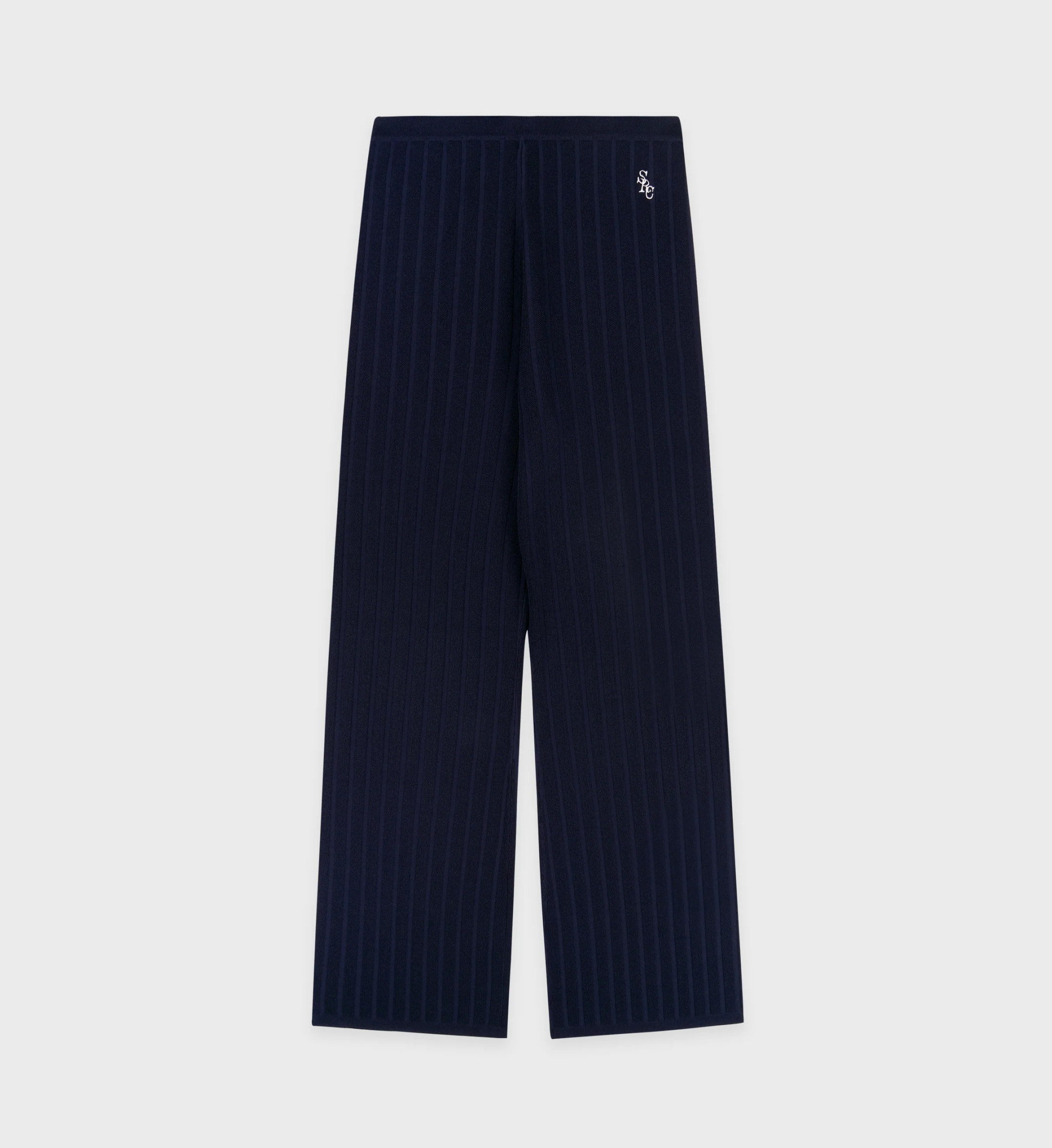 SPORTY & RICH SRC Ribbed Trousers - Dark Navy