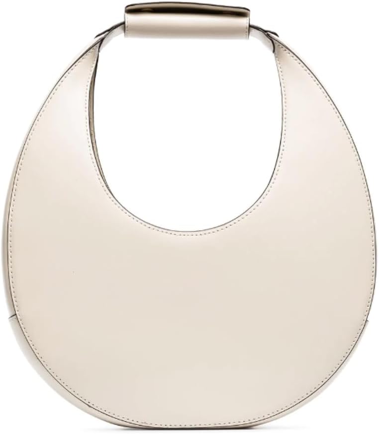 Staud Leather Moon Handbag - Cream