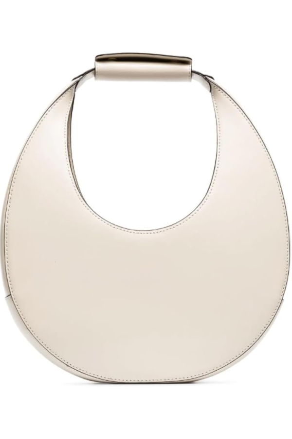 Staud Leather Moon Handbag - Cream