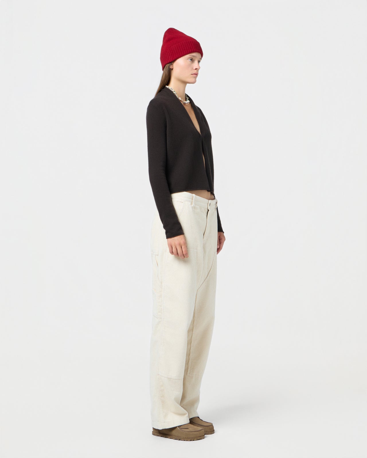 Guest in Residence Stealth Cardigan - Burnt Cocoa