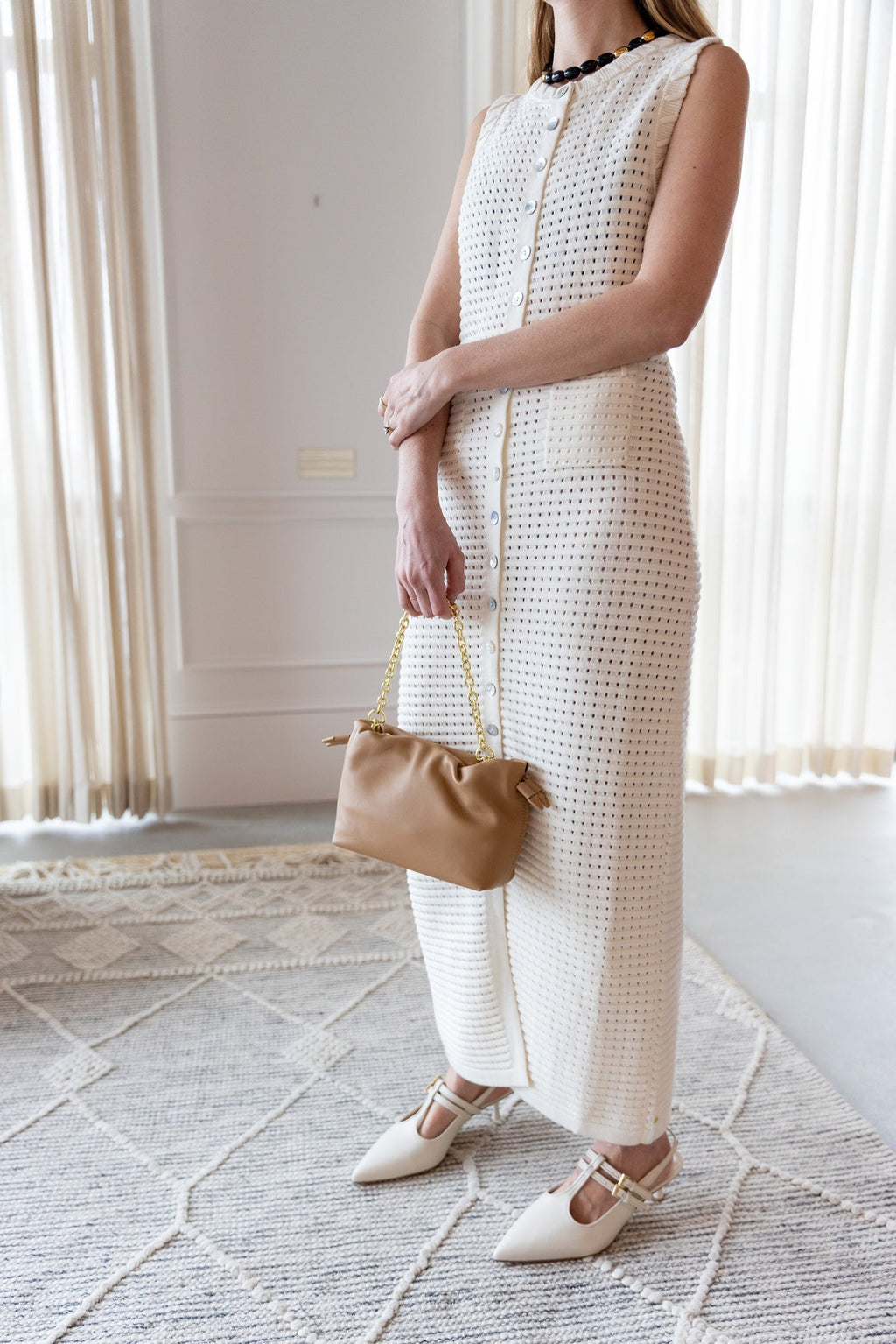 STUDIO AMELIA Alto 50 Slingback Heels - Cream