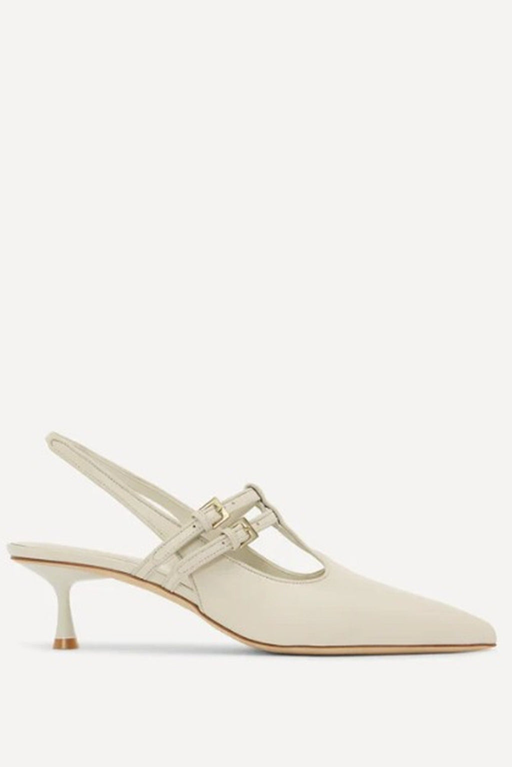 STUDIO AMELIA Alto 50 Slingback Heels - Cream