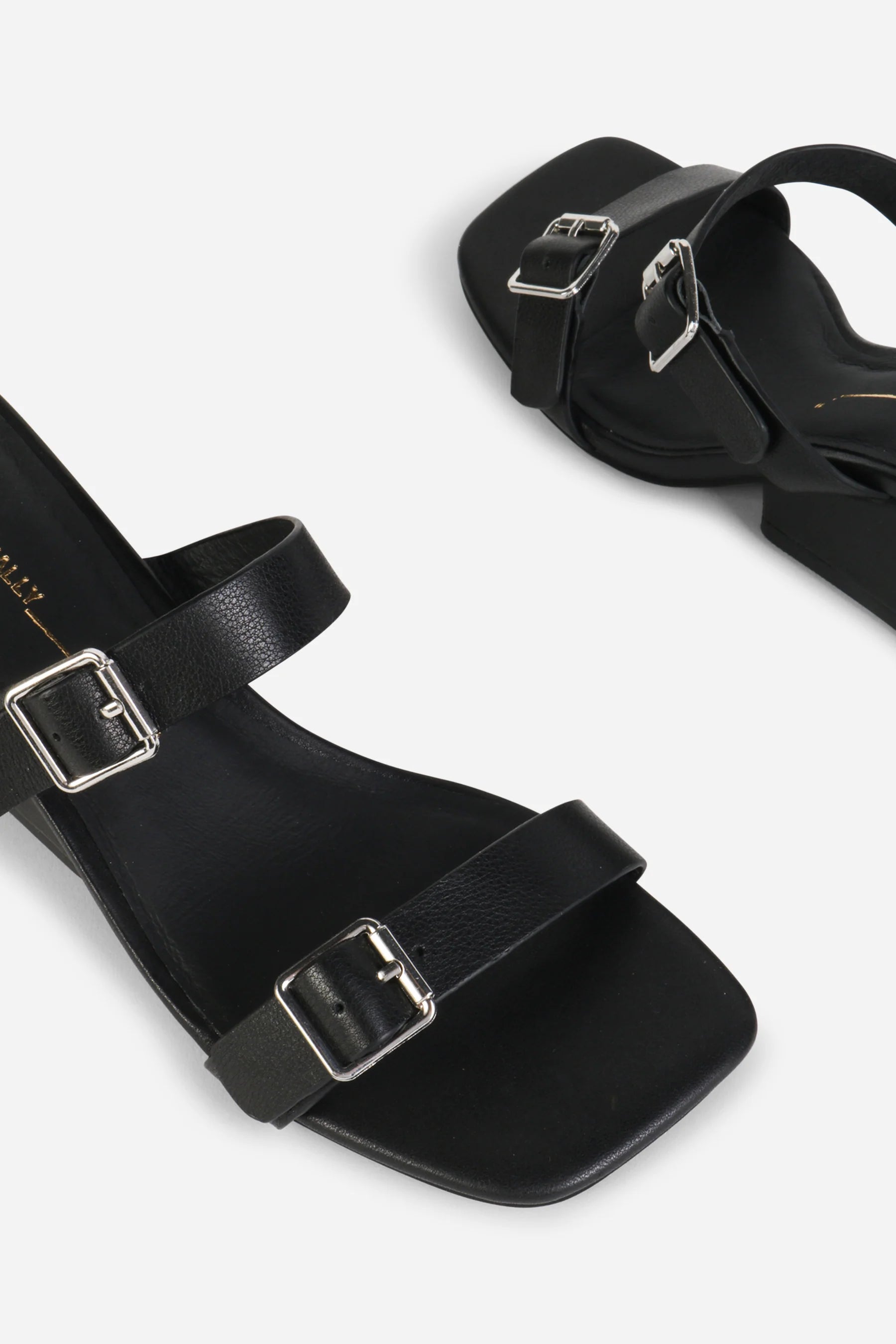 "INTENTIONALLY __________." Surrender Leather Wedge Heel Sandal