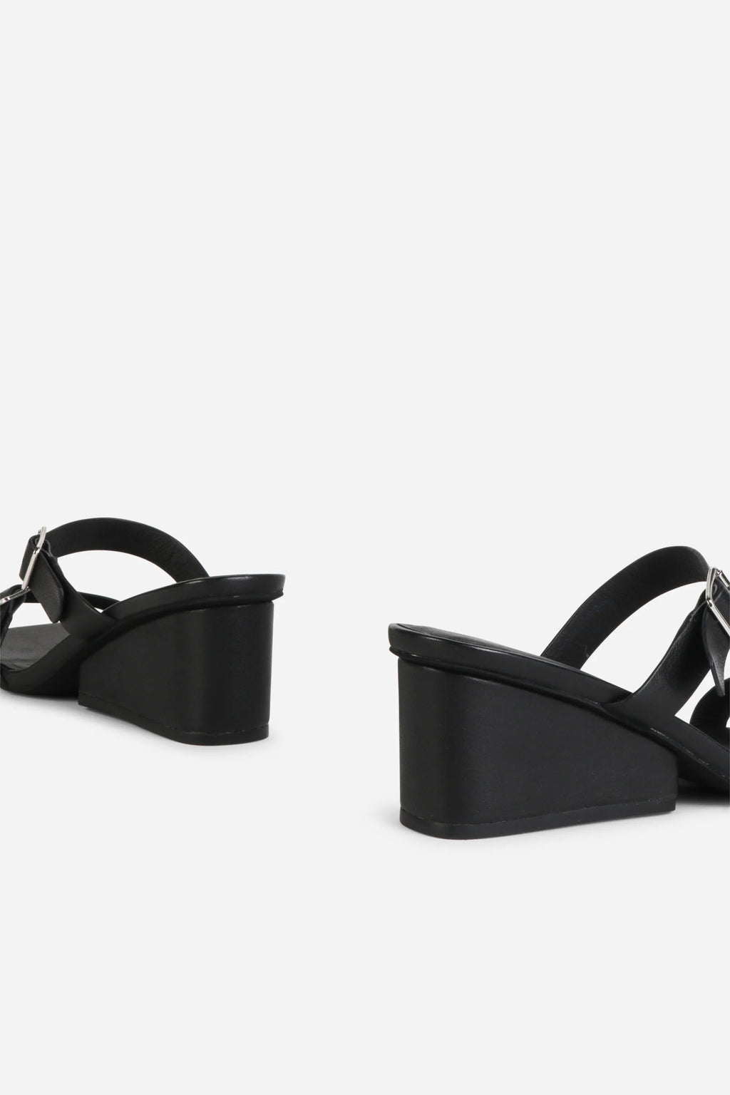 "INTENTIONALLY __________." Surrender Leather Wedge Heel Sandal