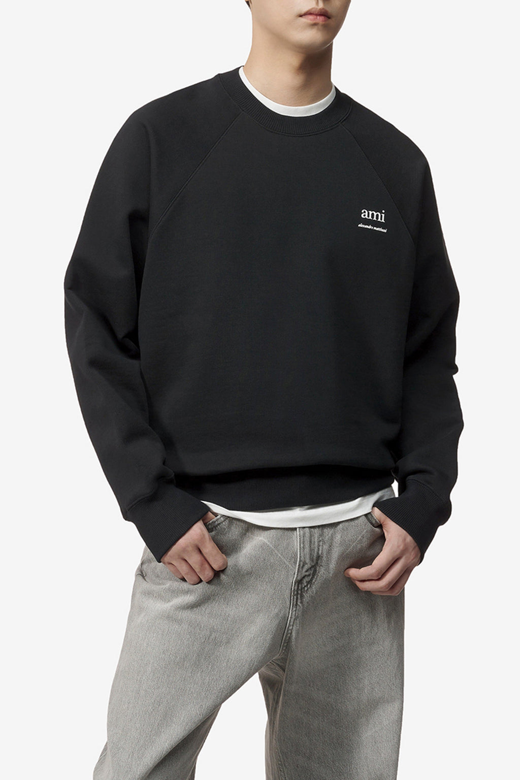 AMI SWEATSHIRT - BLACK/ANTIQUE CLAY