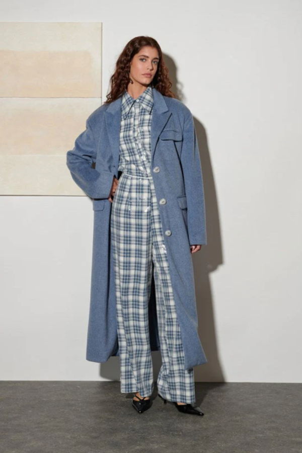 Ghospell Sabra Blazer Coat - Cloud Blue