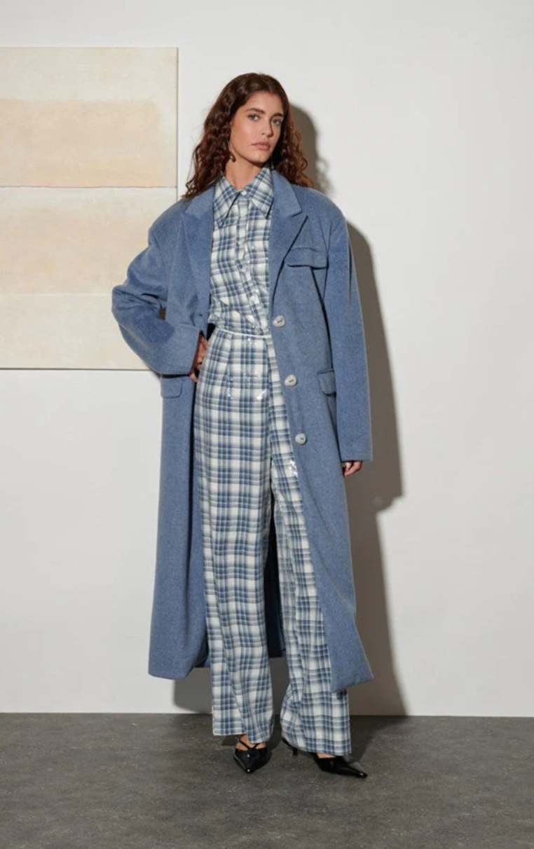 Ghospell Sabra Blazer Coat - Cloud Blue