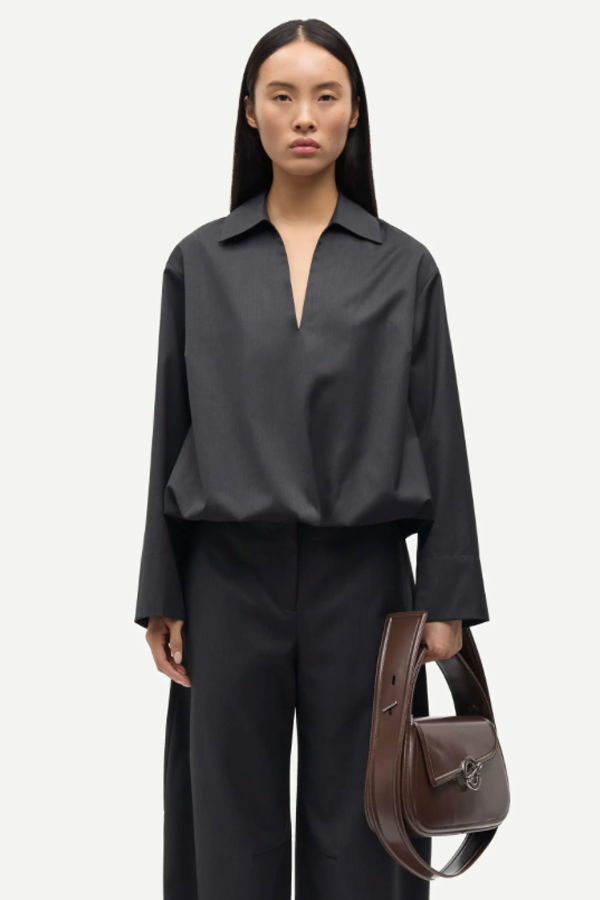 SAMSOE Sadaphne Shirt - Black Melange