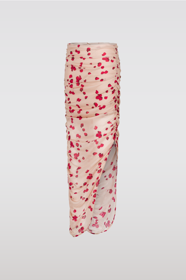 Saemdi Chiffon Skirt - Nude/Rose